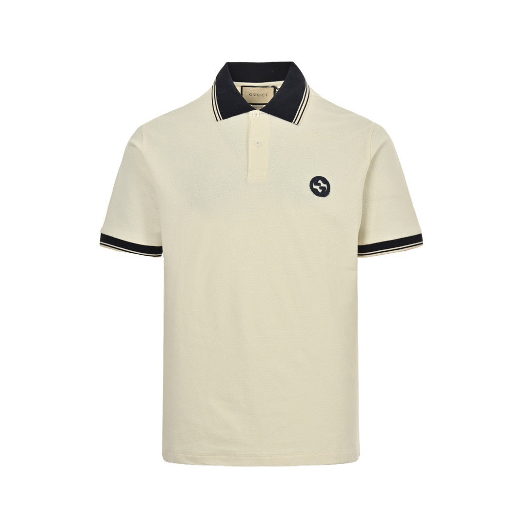 Gucci 24ss Double G embroidered Polo short sleeves on the chest