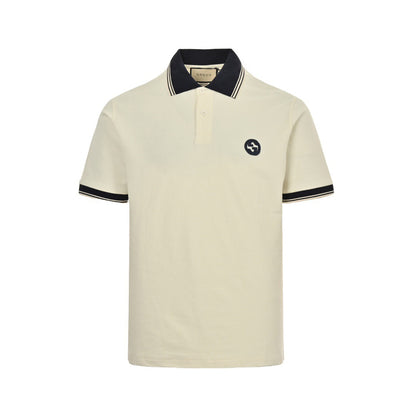 Gucci 24ss Double G embroidered Polo short sleeves on the chest