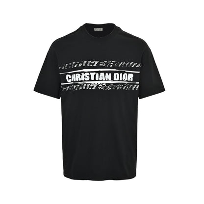 Dior 26ss graffiti letter short sleeves