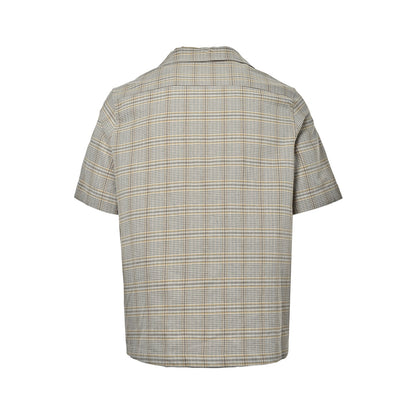Loro Piana/LP plaid Cuban collar short-sleeved shirt