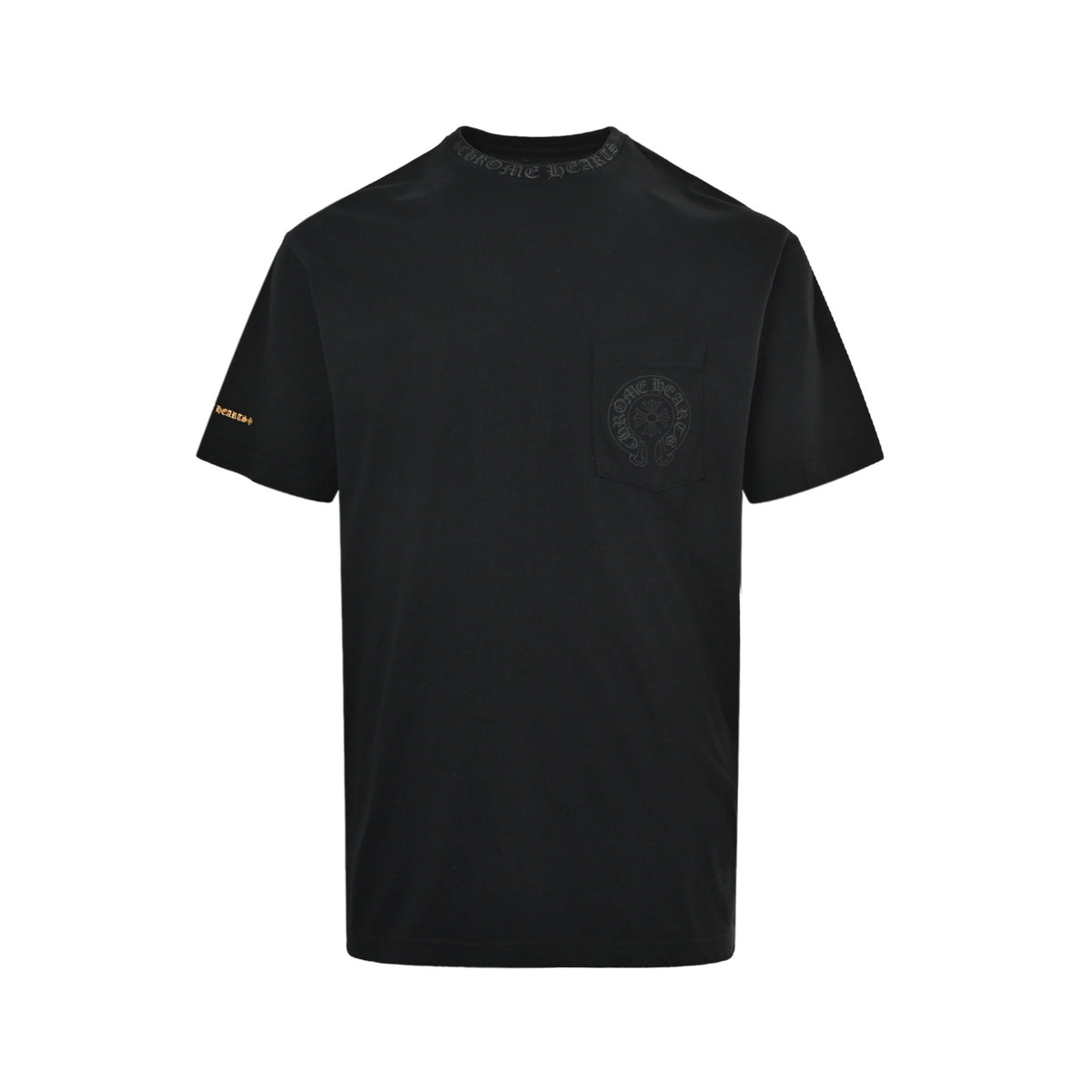 Chrome Hearts/Chrome Heart Yellow Sanskrit Printed Short Sleeves