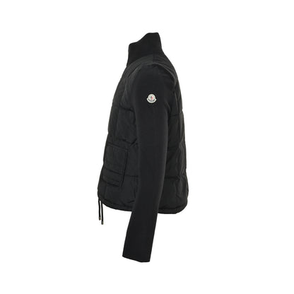 Moncler/Multiple Quilted Double Pocket Knitted Patchwork Down Jacket