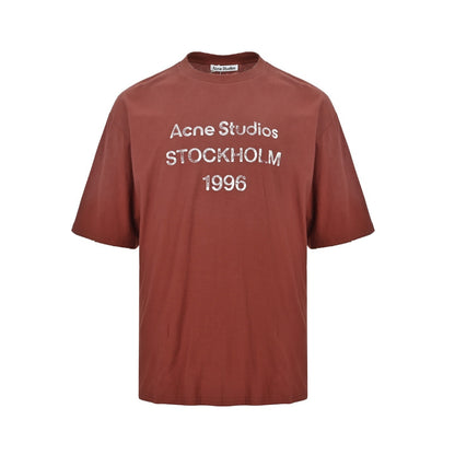 Acne Studios 1996 airbrushed distressed logo printed short sleeves