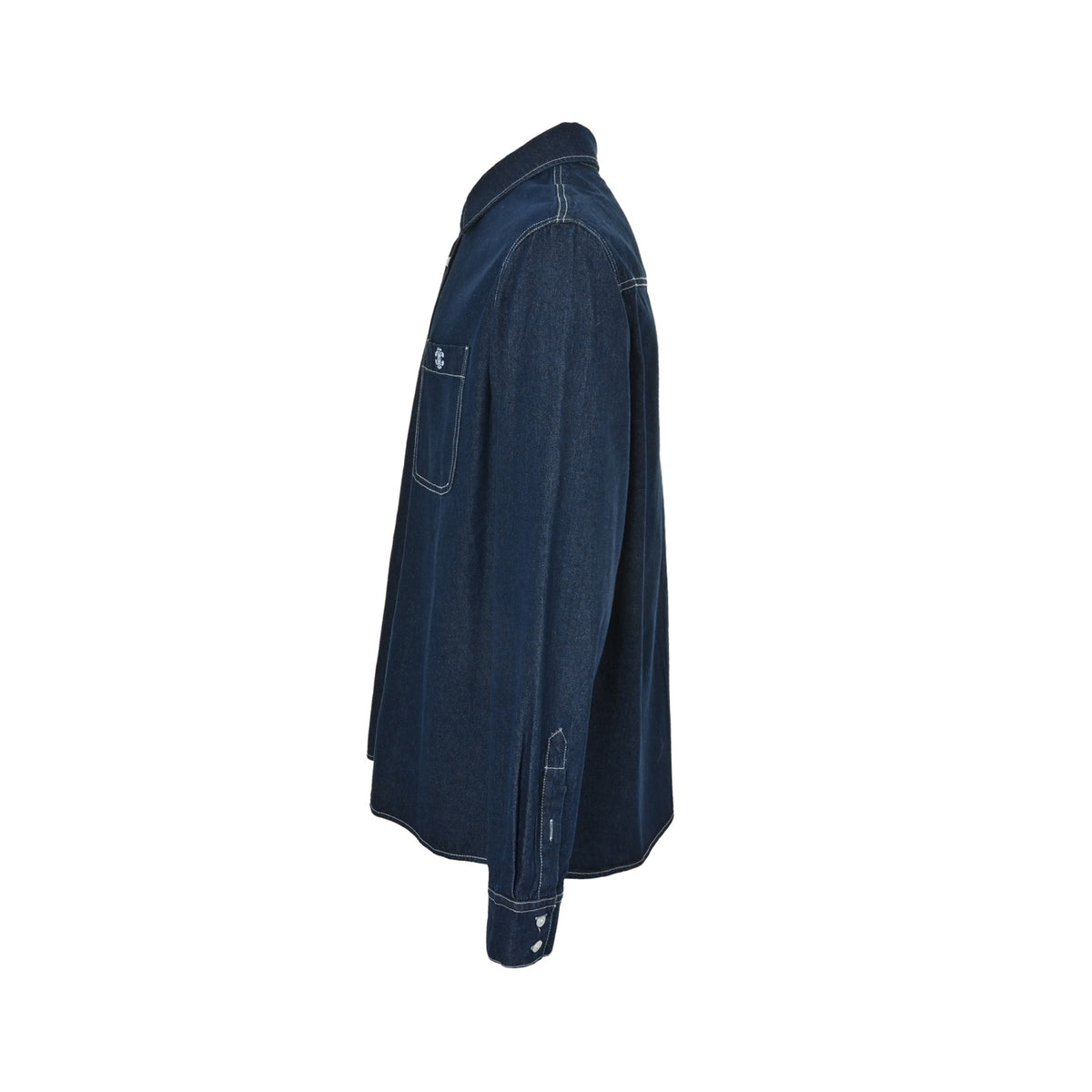 Celine Arc de Triomphe embroidered long-sleeved denim shirt