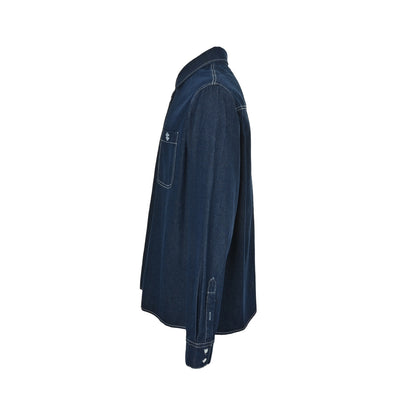 Celine Arc de Triomphe embroidered long-sleeved denim shirt