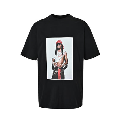 Supreme rapper printed short sleeves