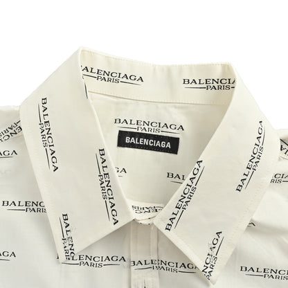 Balenciaga/Balanciaga 25ss all-over letter logo short-sleeved shirt