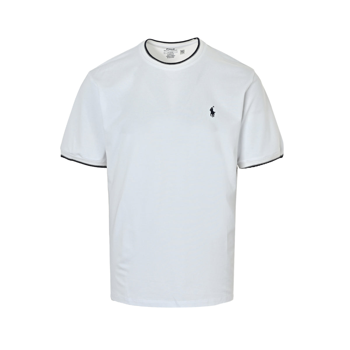 Ralph Lauren pony embroidery contrast rib short sleeves