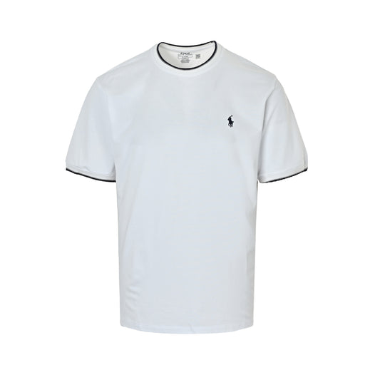 Ralph Lauren pony embroidery contrast rib short sleeves