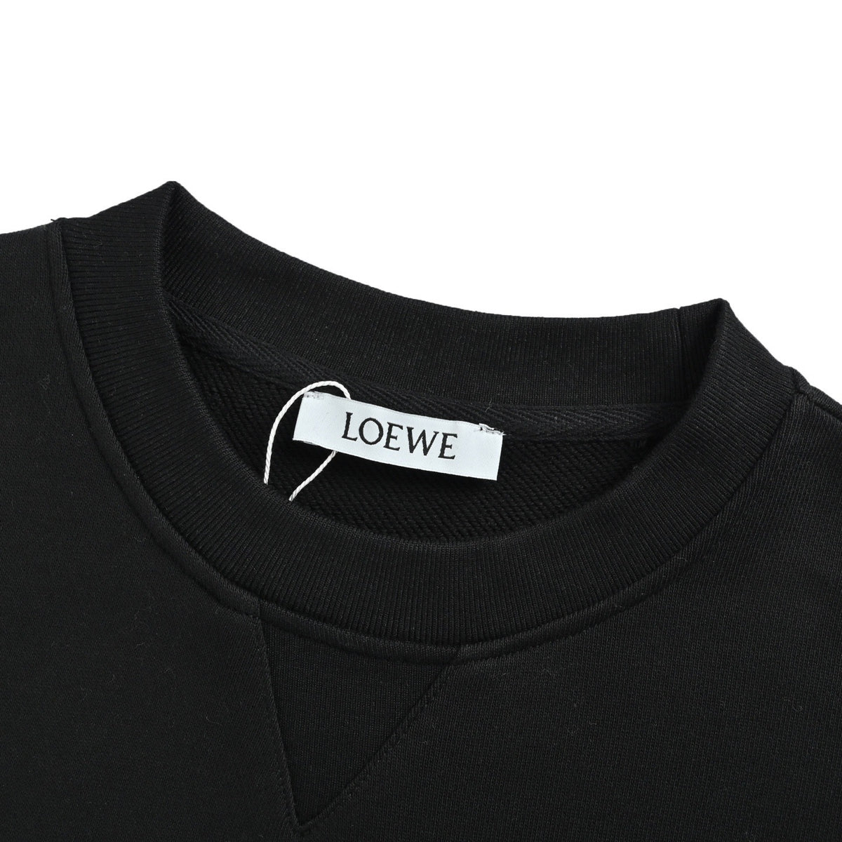 Loewe/Luo Yiwei 25Fw colorful stitching embroidered round neck sweatshirt