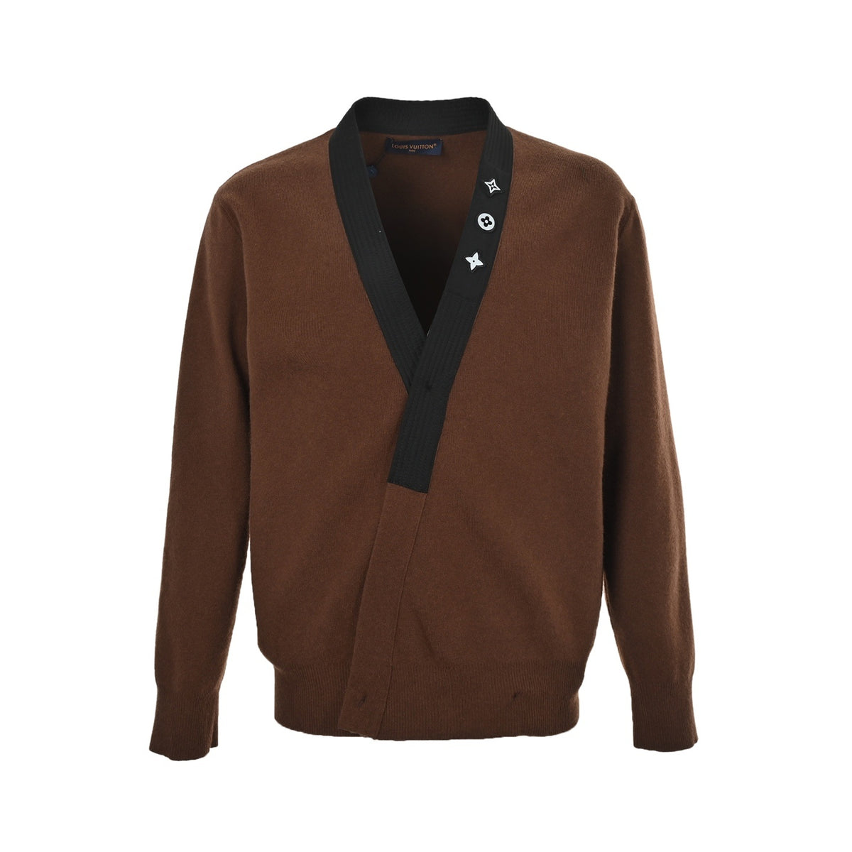 Louis Vuitton 25Fw three-flower reflective logo cardigan sweater