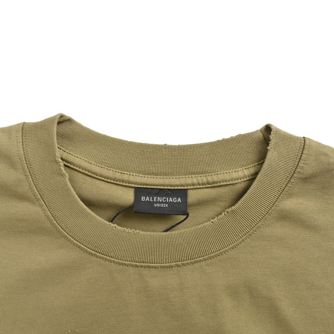 Balenciaga/Balanciaga 24Fw blurred cola printed long-sleeved T-shirt