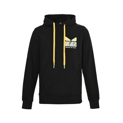 Fendi 25Fw FF letter printed towel eye patch hooded sweatshirt