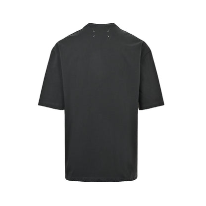 Maison Margiela unfinished embroidered printed short sleeves