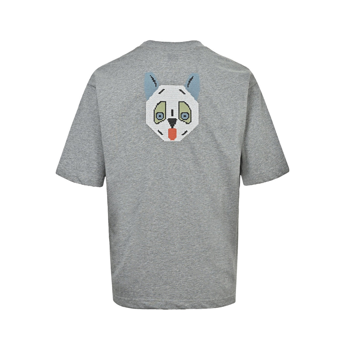 Loewe/Luoyiwei 26ss puppy cross-stitch embroidered short sleeves