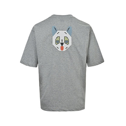 Loewe/Luoyiwei 26ss puppy cross-stitch embroidered short sleeves