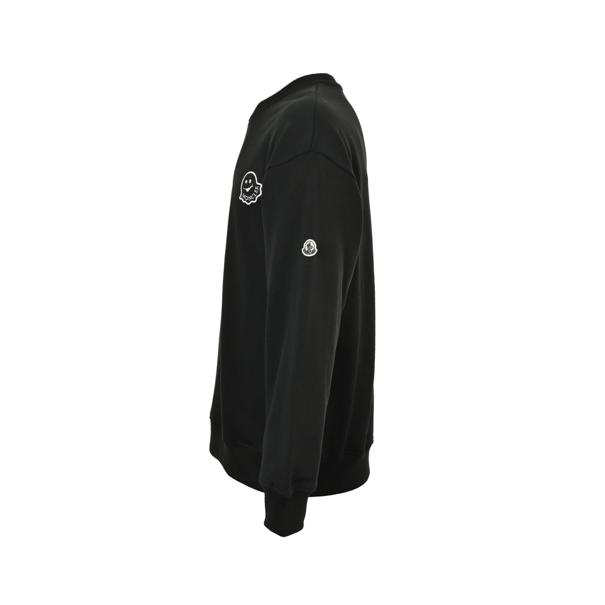Moncler/Mongolian little monster hair transplanted embroidered badge round neck sweatshirt