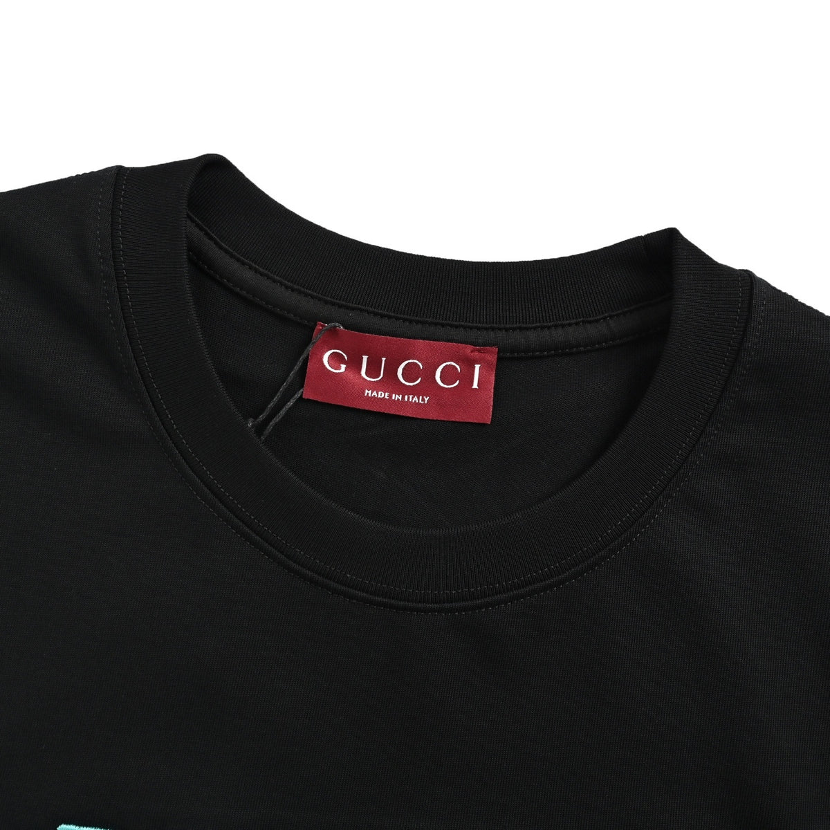 Gucci contrasting letter embroidered short sleeves