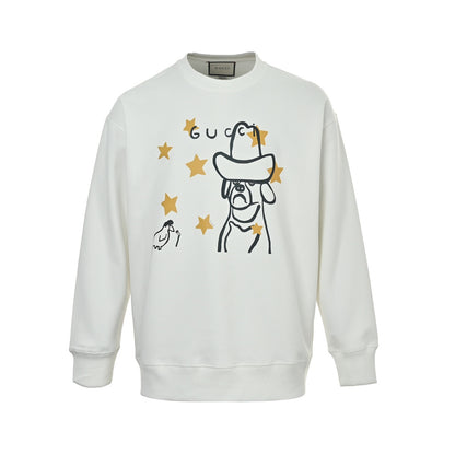 Gucci Fun Cartoon Series Printed Round Neck Sweatshirt
