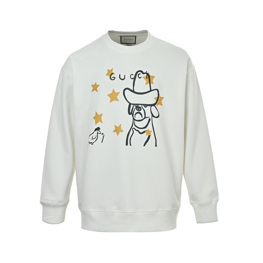 Gucci Fun Cartoon Series Printed Round Neck Sweatshirt