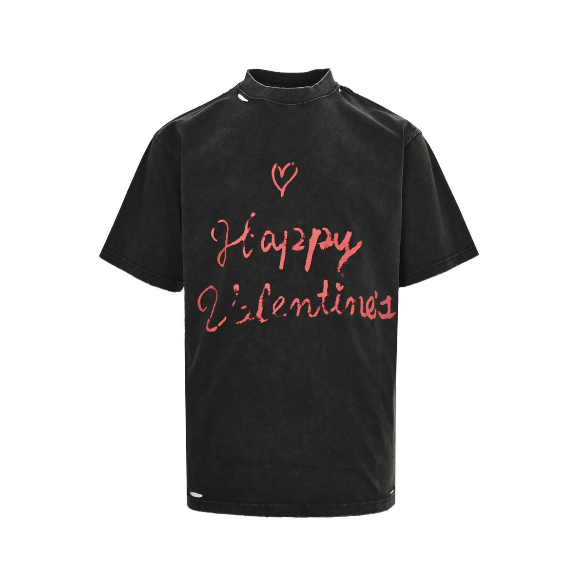 Balenciaga/Balanciaga 25ss Valentine's Day Limited Love Letters Hole Washed Short Sleeves