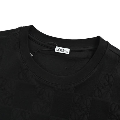 Loewe/Luo Yiwei full printed dark pattern old flower jacquard short sleeves