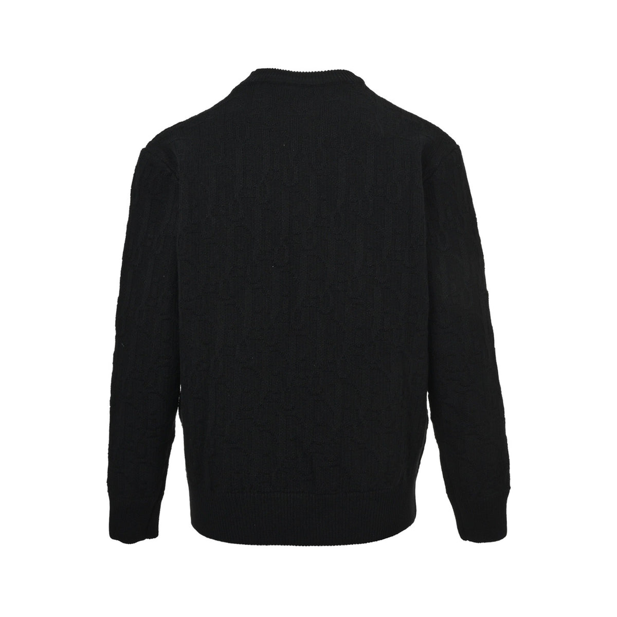 Dior 25Fw presbyopia dark pattern jacquard crew neck sweater