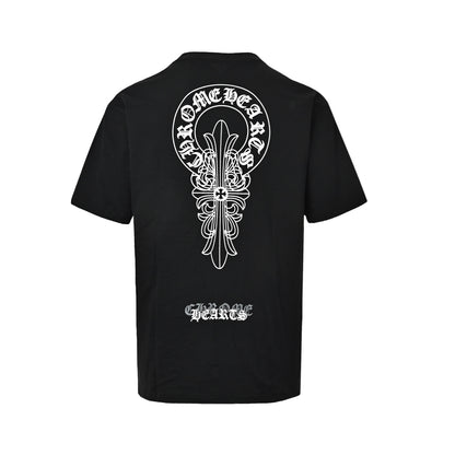 Chrome Hearts/Chrome Heart Overlapping Printed Short Sleeves