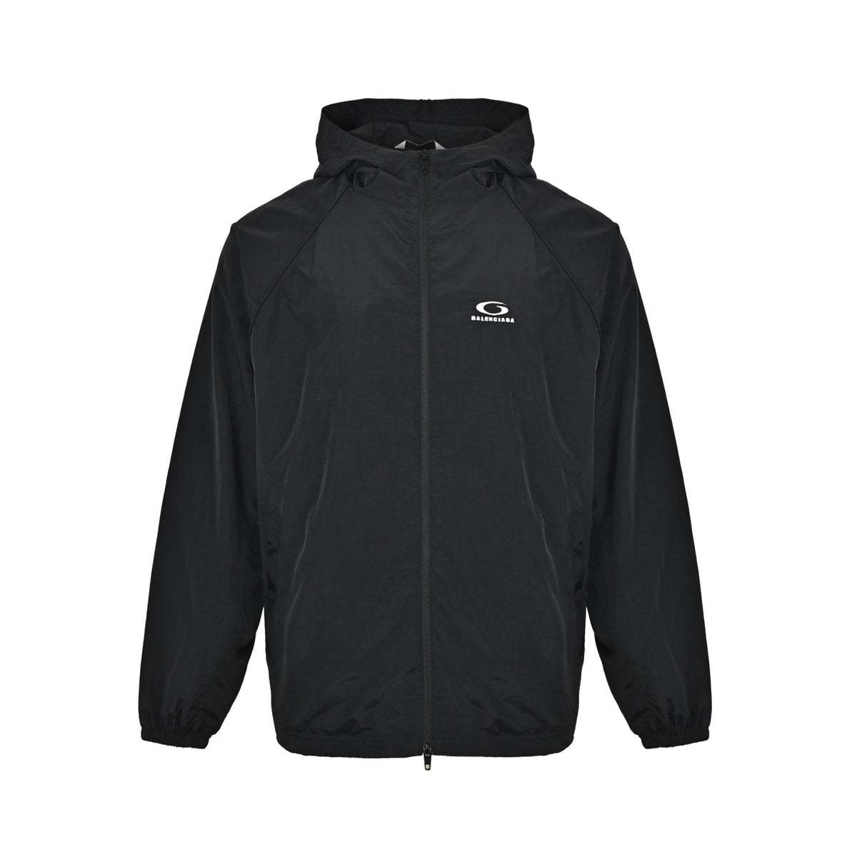 Balenciaga circular embroidered hooded thin jacket