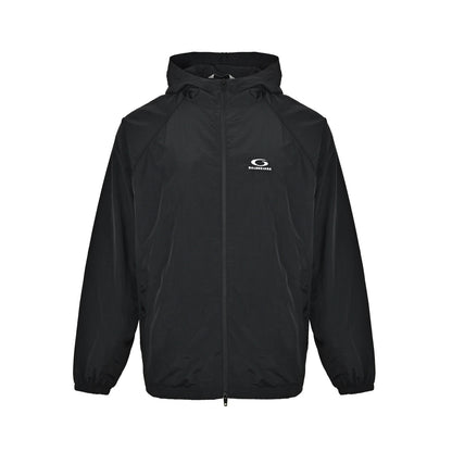 Balenciaga circular embroidered hooded thin jacket