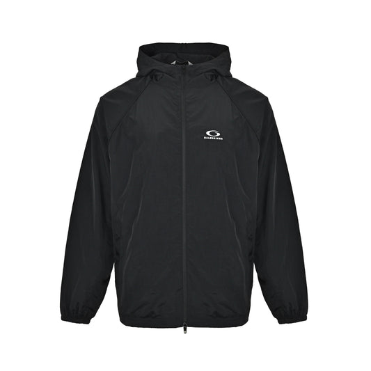 Balenciaga circular embroidered hooded thin jacket