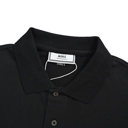 Ami Paris Classic Love Embroidered Polo Short Sleeve