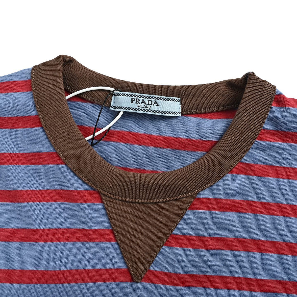 Prada pocket label striped short sleeves