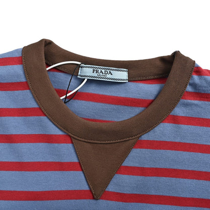Prada pocket label striped short sleeves