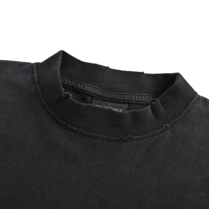 Balenciaga/Balanciaga 26ss new tape printed long-sleeved T-shirt