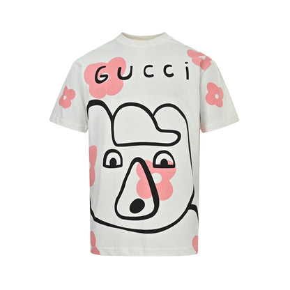 Gucci 26ss fun cartoon series short sleeves