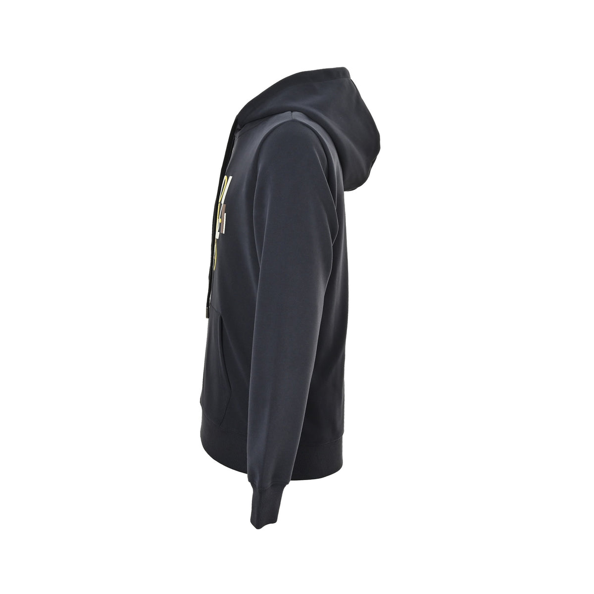 Fendi 25Fw contrasting color stitching foam letter print hooded sweatshirt