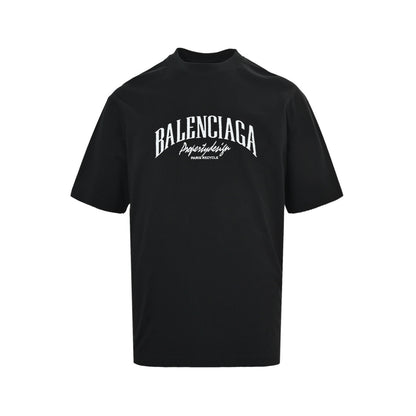 Balenciaga short sleeves with three-dimensional embroidered letters on the chest