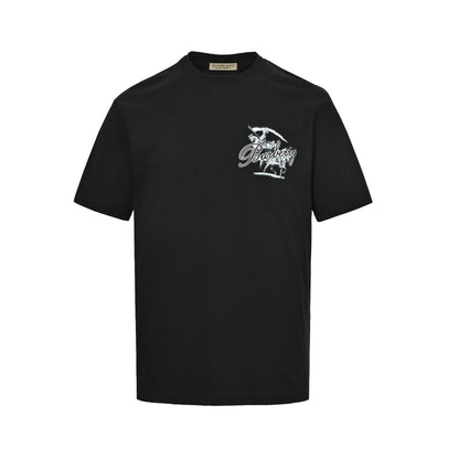 Burberry 26ss chest war horse knight foam printed short sleeves