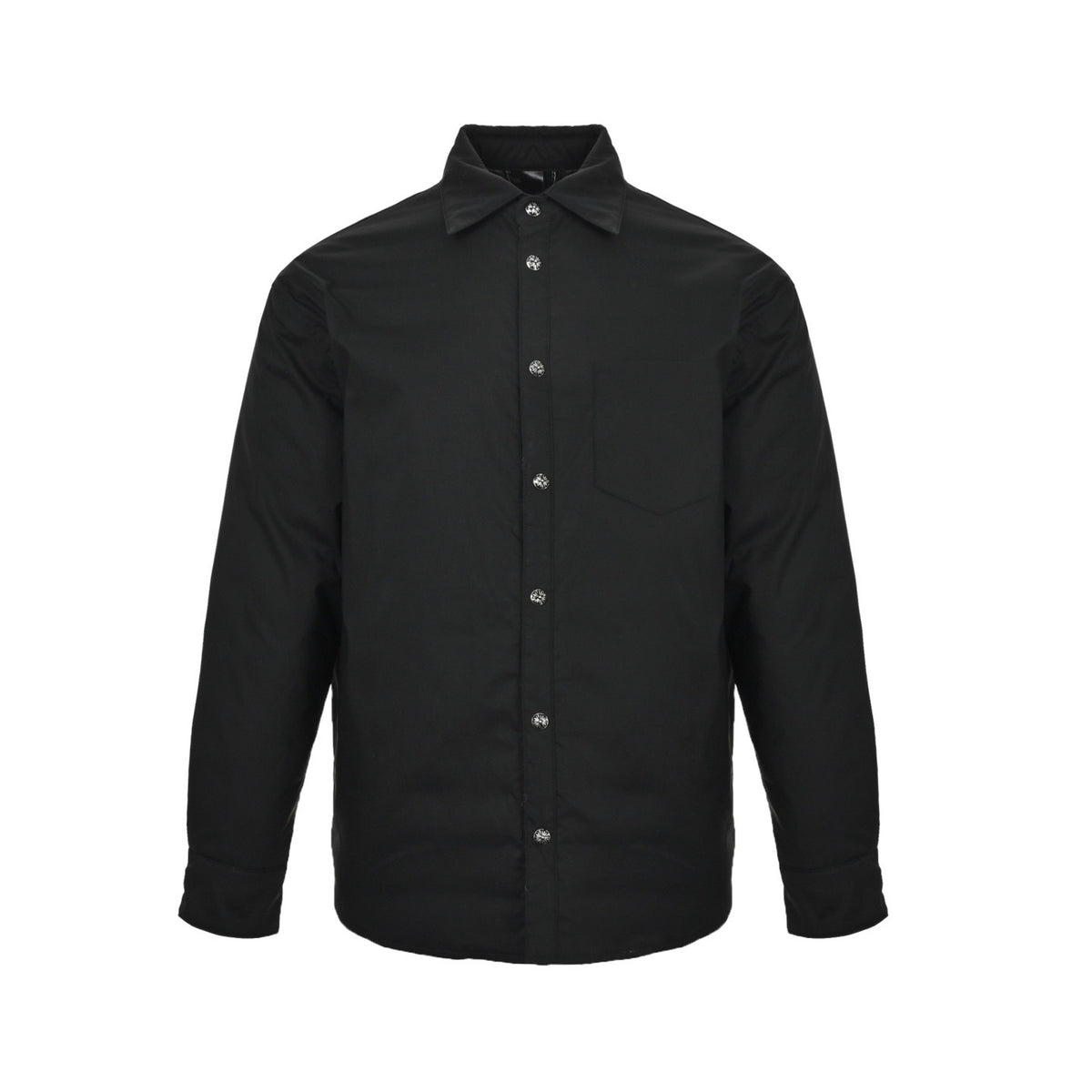 Chrome Hearts/Chrome Heart 25Fw Cross Button Solid Color Cotton Jacket