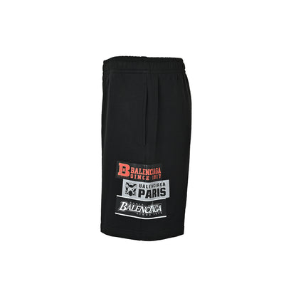 Balenciaga 26ss side logo printed shorts