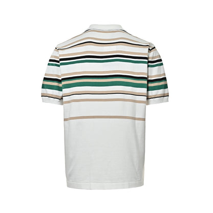 Louis Vuitton leather label striped Polo short sleeves