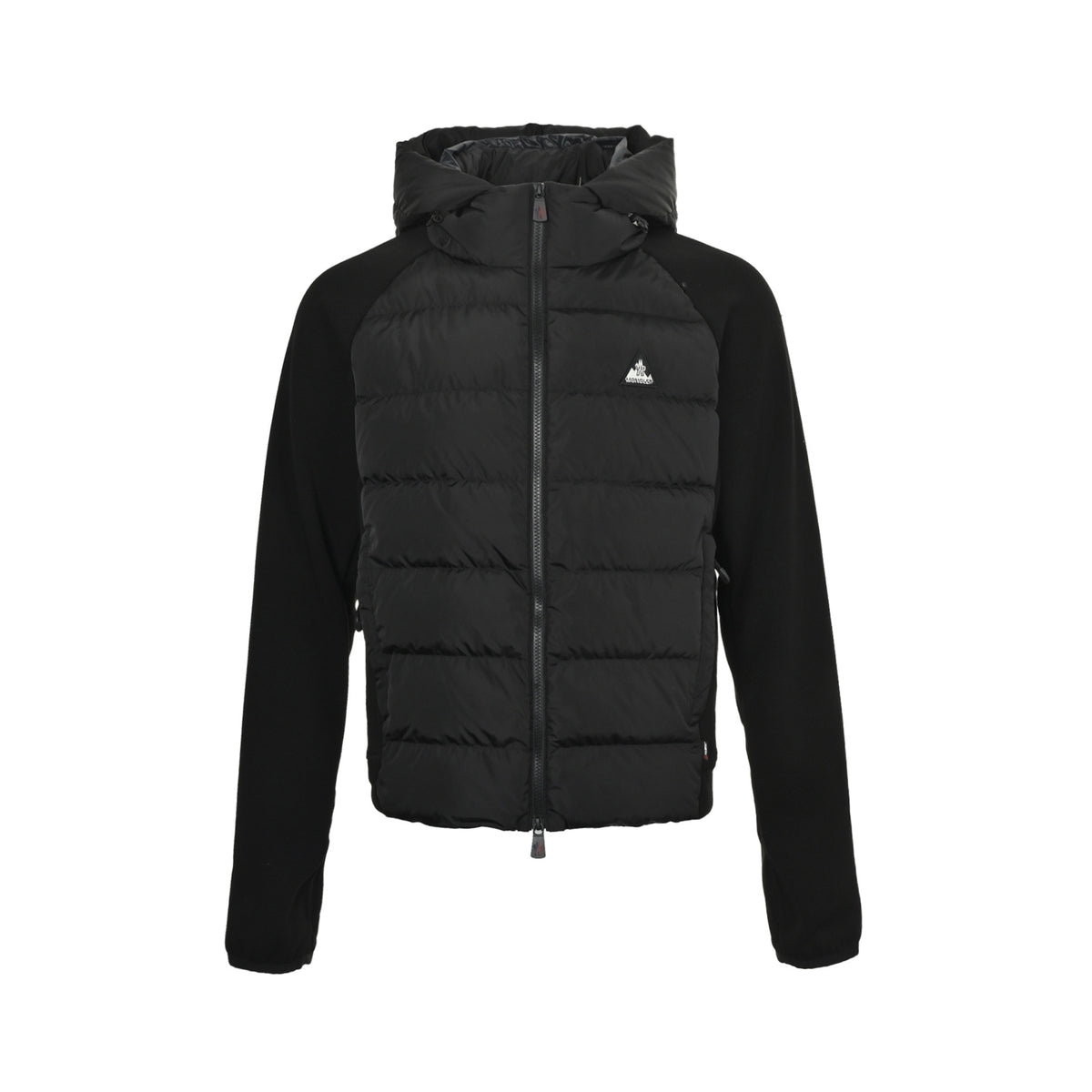 Moncler/Mask Triangle Logo Woven Splicing Hooded Down Jacket