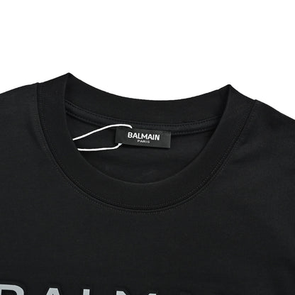 BALMAIN 26ss three-dimensional embossed letter short sleeves