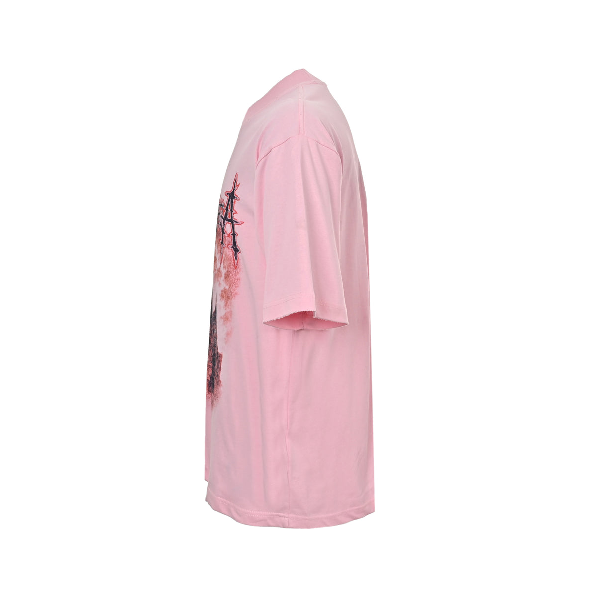Balenciaga/Balanciaga 26ss castle distressed washed short sleeves