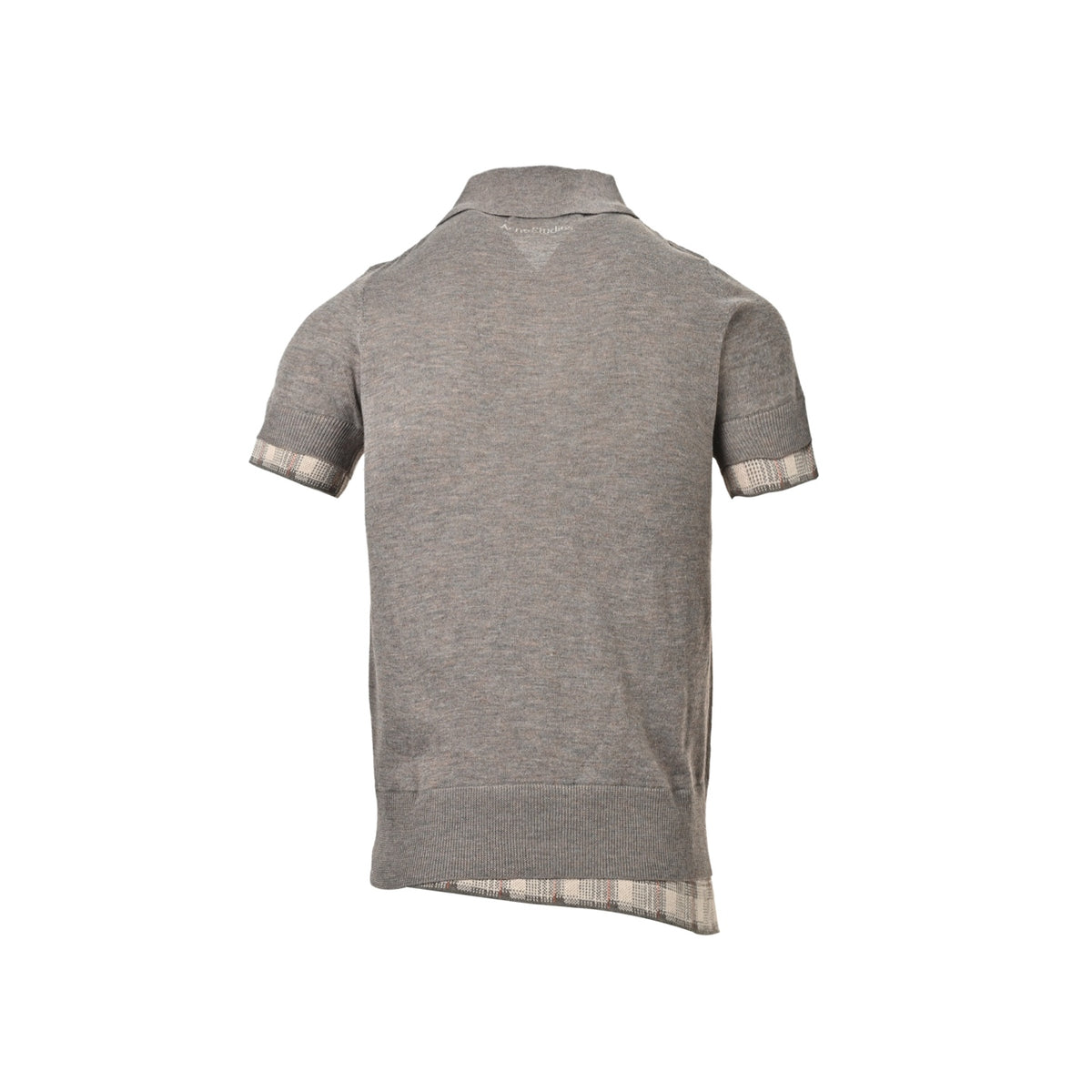 AcneStudios Fake Two-piece Cashmere Knit Lapel Polo Short Sleeve