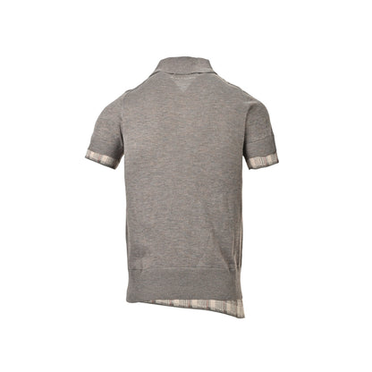 AcneStudios Fake Two-piece Cashmere Knit Lapel Polo Short Sleeve