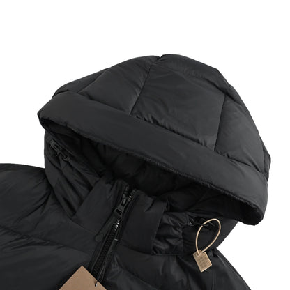 Burberry new black armband hooded down jacket