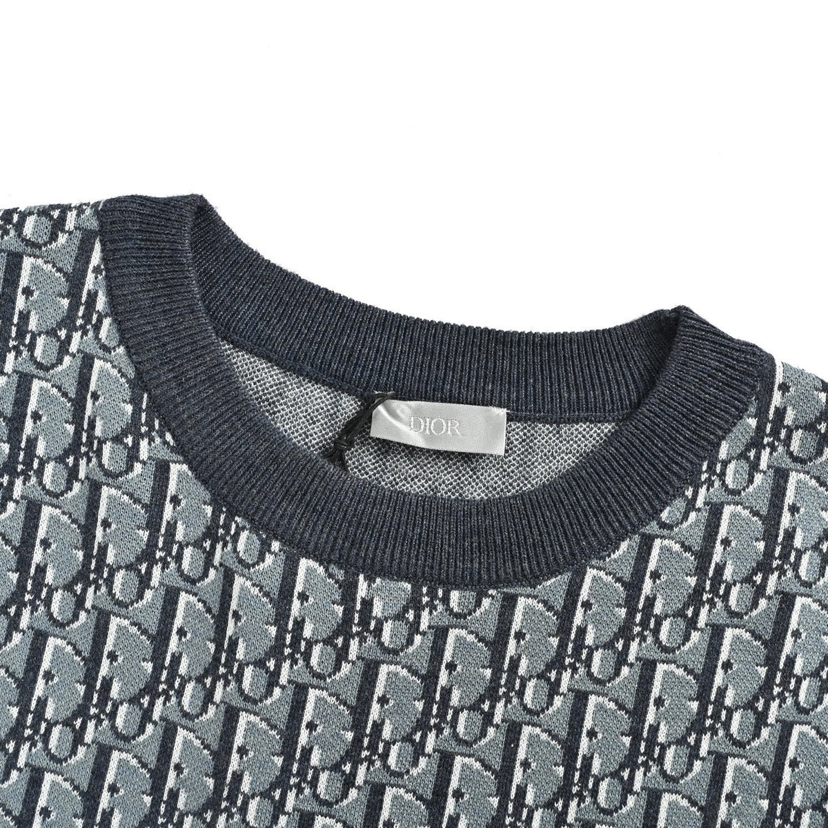 Dior 26ss old flower jacquard knitted short sleeves