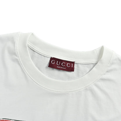 Gucci 26ss retro logo letter print short sleeves